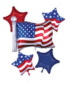 BOUQUET PATRIOTIC AMERICAN FLAG (PKG)(D)
