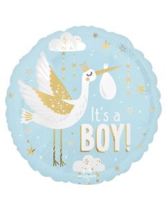 18C SATIN SPECIAL DELIVERY BABY BOY (PKG)
