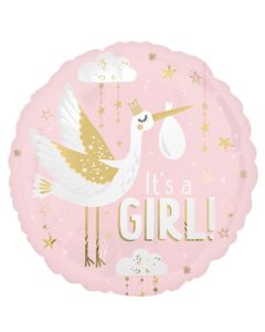 18C SATIN SPECIAL DELIVERY BABY GIRL (PKG)