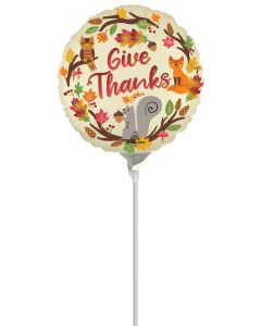 9C SATIN HAPPY FALL GIVE THANKS AIR FILL ONLY (D) sale
