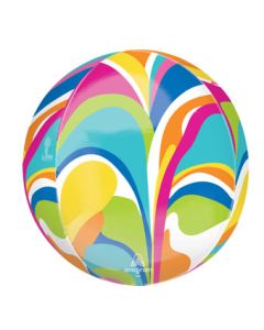 ORBZ VIBRANT MACRO MARBLE 16" (POLYBAG)(SOLD IN 3'S)