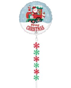 AIRWALKER NORTH POLE EXPRESS CHRISTMAS FOIL-TAIL 67"(PKG)(D)