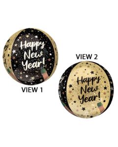 ORBZ NATURAL SPARKLE HAPPY NEW YEAR 16" (PKG)(D)