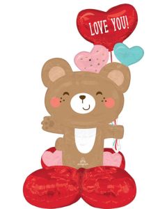 AIRLOONZ JR. LOVE YOU BEAR HUG 35" (PKG)