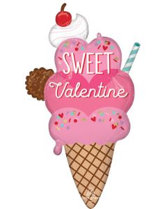 LRG SHP SWEET VALENTINE ICE CREAM CONE 38"(D)