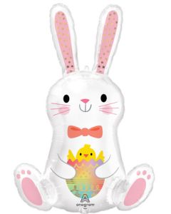 LRG SHP BUNNY CHICK LOVE 33"(D)