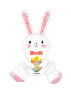 LRG SHP SITTING BUNNY 23"(MULTI-BLN)(PKG)AIR FILL(D) sale