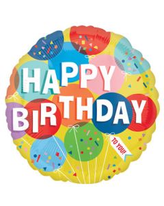 18C HB TO YOU SUNNY BALLOONS (PKG)