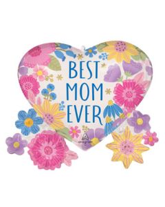LRG SHP BEST MOM EVER BOTANICAL LINES 29" (PKG)