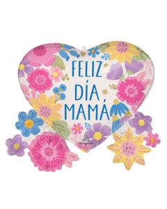 LRG SHP FELIZ DIA MAMA BOTANICAL LINES 29" (PKG)