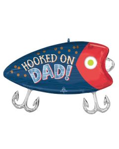 LRG SHP HOOKED ON DAD LURE 30" (PKG)