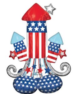 AIRLOONS JR. ROCKETS BURSTING IN AIR 38" (PKG)(D)