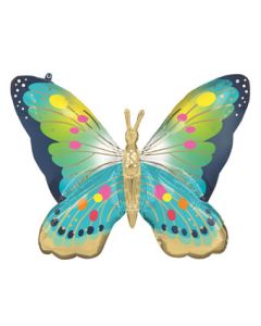 LRG SHP VIBRANT BLUE SATIN BUTTERFLY 30" (PKG)
