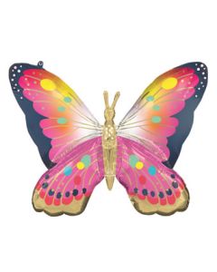 LRG SHP SATIN VIBRANT PINK BUTTERFLY 30" (PKG)