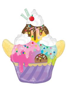 LRG SHP HERE'S THE SCOOP SUNDAE 26" (PKG)