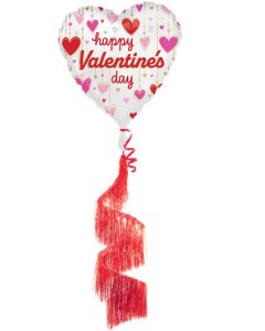 AIRWALKER COILTAIL SATIN HVD DANGLING HEART 36"x68"(POLY)(D)