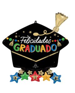 LRG SHP GRAD FELICIDADES GRADUADO 26" (PKG) sale