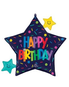 LRG SHP HB BOLD SMILEY STARS 29" (PKG)