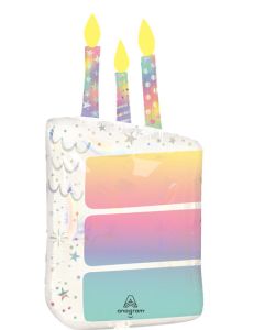 LRG SHP HB PEARLIZED CAKE SLICE 28" (HOLO)(PKG)