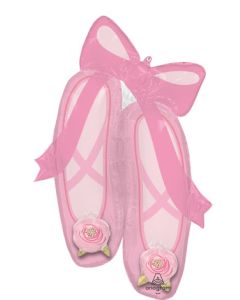 LRG SHP BALLERINA SLIPPERS 40" MULTI-BALLOON (PKG)