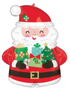 LRG SHP JOLLY OLD SANTA 25" (PKG)