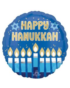 18C HAPPY HANUKKAH CANDLES (PKG)