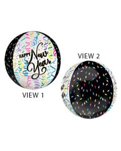 ORBZ SATIN NEW YEAR CONFETTI CHEER 16" (PKG) sale