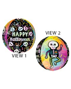ORBZ BARE BONES HAPPY HALLOWEEN 16" (PKG)