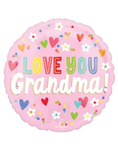 18C LOVE YOU GRANDMA HEARTS & FLOWERS (PKG)