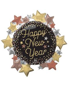 LRG SHP LUXE NEW YEAR STARS 30"