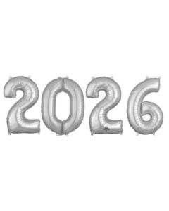 LRG SHP NUMBER BUNCH MID-SIZE 2026 SILVER 26" (PKG)(D)sale