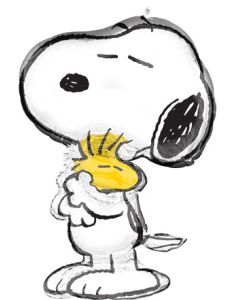 LRG SHP PEANUTS SNOOPY AND WOODSTOCK 30" (PKG)