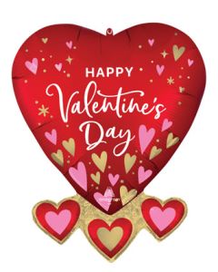 LRG SHP HVD SATIN HEARTFELT ELEGANCE 27" (PKG)