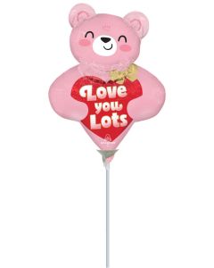 MIN SHP LOVE YOU BLUSH BEAR HUGS AIR FILL ONLY