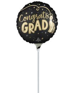 9C SATIN TWIRLING TASSELS CONGRATS GRAD AIR FILL ONLY(O)