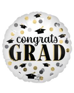 18C SATIN TIMELESS POLKA DOTS CONGRATS GRAD