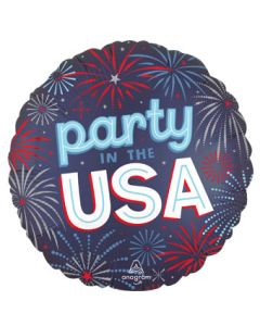18C SATIN PATRIOTIC BURST PARTY IN THE USA (PKG)