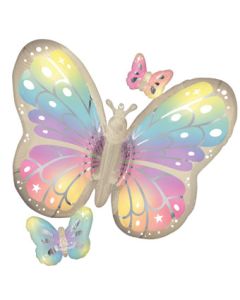 LRG SHP SATIN FLUTTERING DREAMS BUTTERFLIES 29" (PKG)