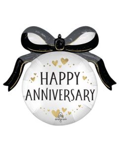 LRG SHP HAPPY ANNIVERSARY RIBBON CURLS 24" (PKG)