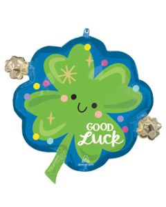 LRG SHP SHAMROCK A TOUCH OF LUCK 24" (PKG)