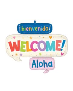 LRG SHP WELCOME MULTIPLE LANGUAGES 28" (PKG)