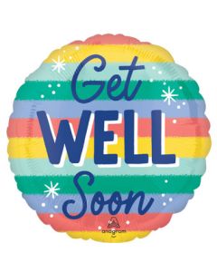 18C GET WELL SOON CANDY STRIPES (PKG)