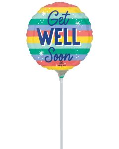 9C GET WELL SOON CANDY STRIPES AIR FILL ONLY