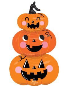 LRG SHP HALLOWEEN STACK O LANTERNS 34" (PKG)