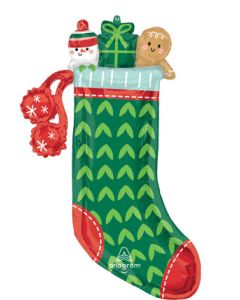 LRG SHP CHRISTMAS STOCKING COZY CHEER 37" (PKG)
