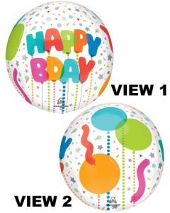 ORBZ HB HAPPY BALLOON BASH 16" (PKG)