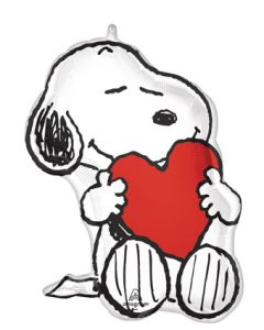 LRG SHP PEANUTS VALENTINE SNOOPY 26" (PKG)