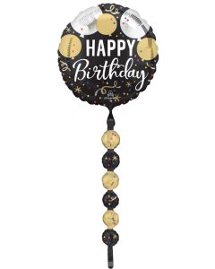 AIRWALKER HB BLACK SILVER GOLD  FOIL-TAIL 24" X 67" (PKG)