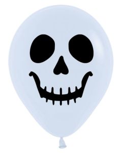5C SEMPERTEX SKULL FACE FASHION WHITE 1 SIDED (BAG 100)
