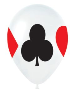 11C SEMPERTEX CASINO CARD SUITS WHITE (BAG50)
